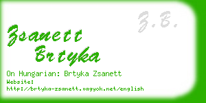 zsanett brtyka business card